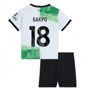 Liverpool Cody Gakpo #18 Dětské Venkovní dres komplet 2023-24 Krátký Rukáv (+ trenýrky)